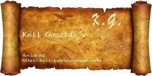 Keil Gusztáv névjegykártya