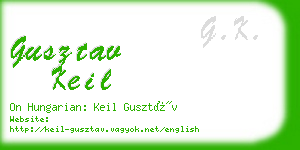 gusztav keil business card